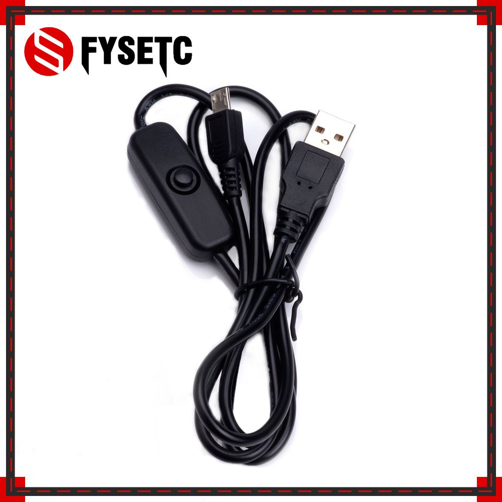 Raspberry Pi 3 Model B Power Kabel met Schakelaar ON/OFF Knop Micro USB Opladen Kabel 1M voor raspberry Pi Zero W Raspberry Pi 2