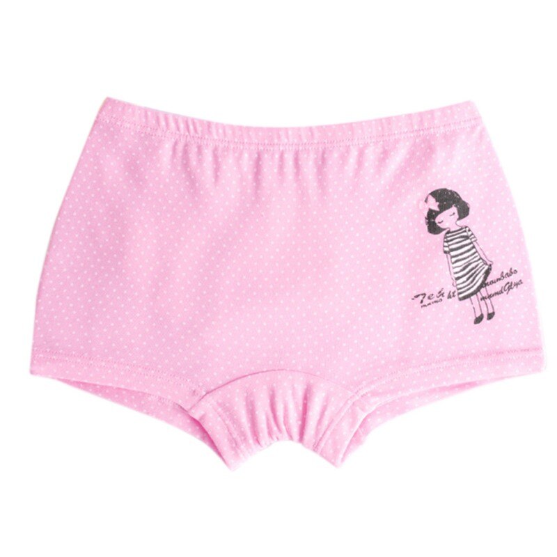 2-12t meisjesondergoed kinderen 2 stuks effen katoenen cartoon print slips boxershorts korte broeken peuter kinderen onderkleding