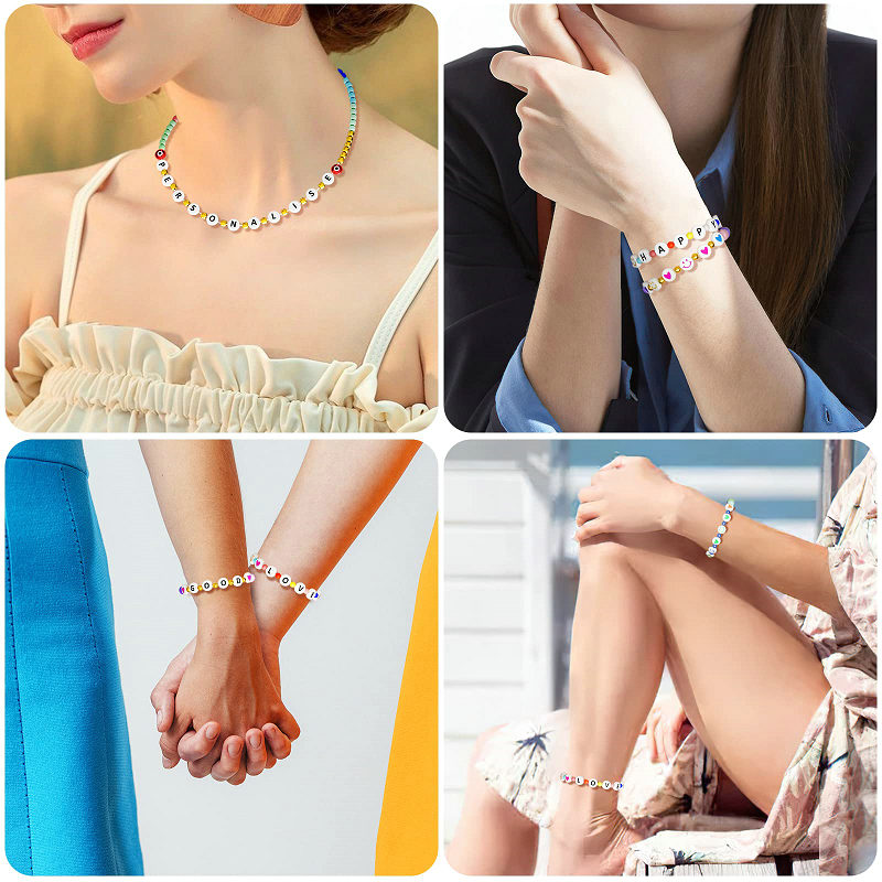 Vriendschap Armbanden Maken Kit 1400 Stuks Letter Kralen Diverse Alfabet Kralen Preppy Kralen Sieraden Maken Kit Met Kralen Case