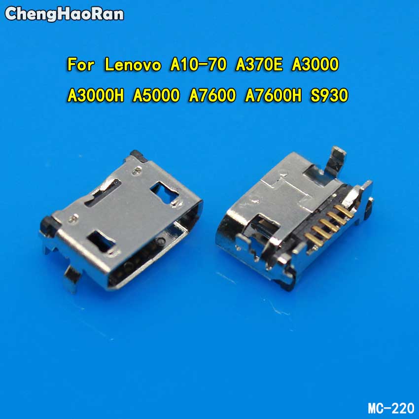 ChengHaoRan Micro Usb-poort Jack Connector voor Lenovo A10-70 A370E A3000 A3000H A5000 A7600 A7600H S930 Data Sync Opladen Socket