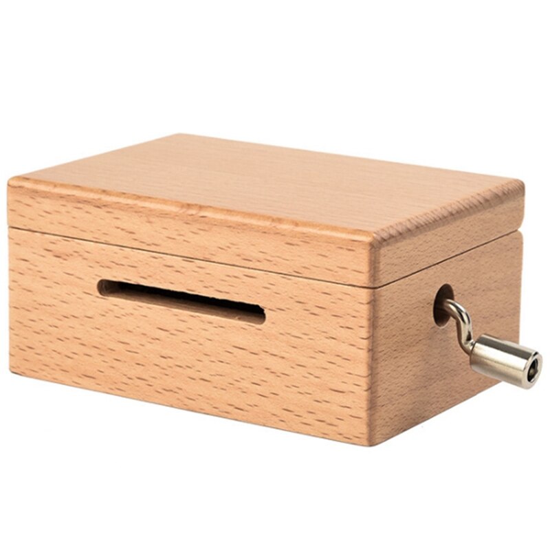 Caja de música con manivela manual, con agujeros y 5 cintas de papel, 15 cajas de sonido, puede ser DIY, puede componer un: Default Title