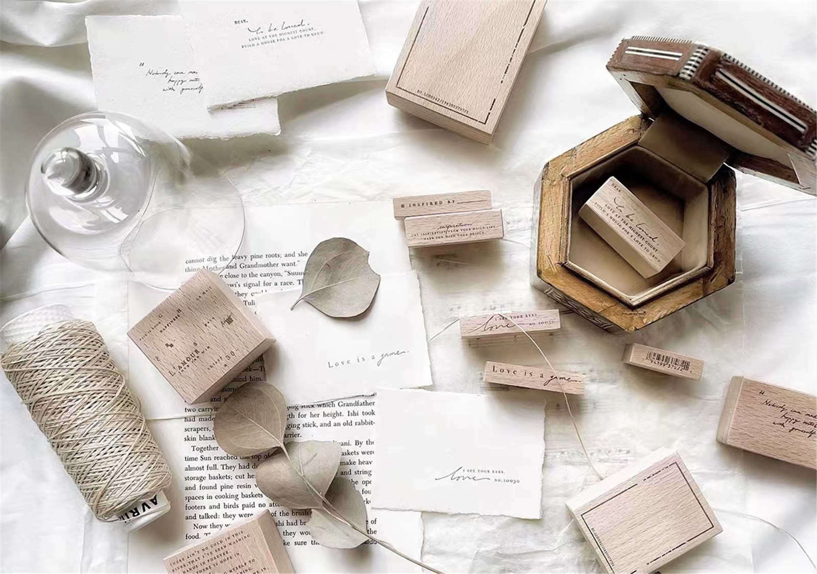 Jahrgang Inspirierung Liebe Holz Stempel für DIY Schrott Buchung Fotoalbum Karten herstellung