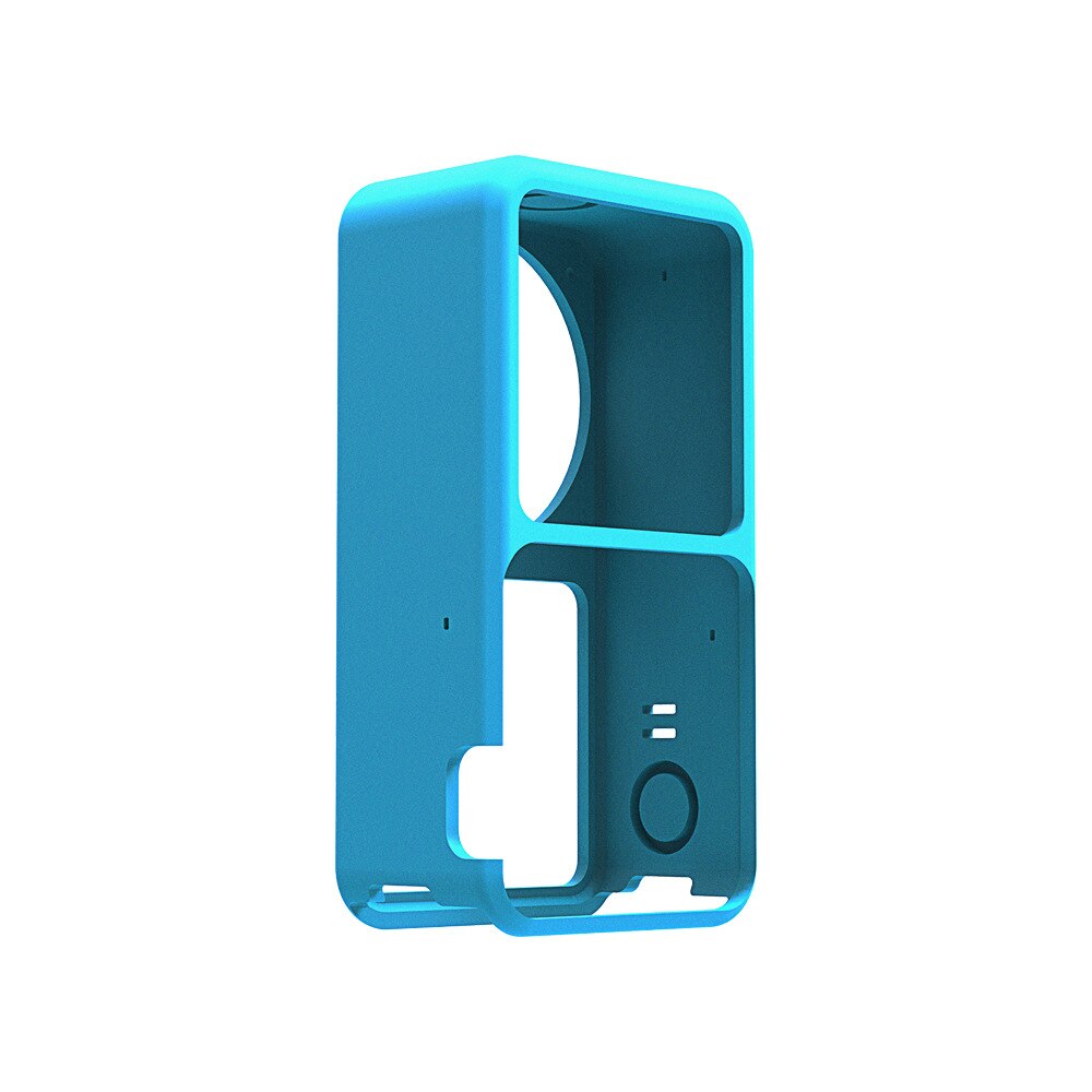DJI Action 2 Soft Silicone Case Dustproof Protective Case Anti Frame Shell for DJI Osmo Action 2 Sports Camera Accessories: Type 1 Blue
