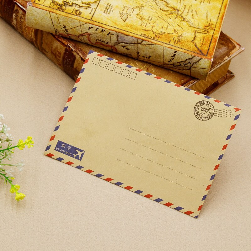 10 pièces/lot Vintage Paris grande enveloppe carte postale lettre papeterie papier poste aérienne rétro école bureau Kraft enveloppes: YELLOW