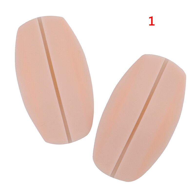 Hombreras de silicona suave antideslizantes, almohadilla Invisible para el hombro, correa para sujetador, cojines, soporte para ropa DIY, accesorios de costura de tela, 2 uds.: 3