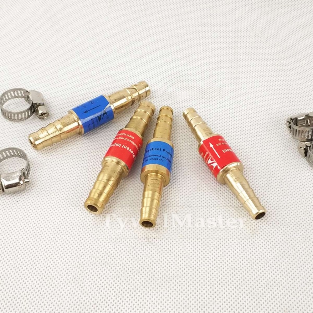 Flashback Arrestor Oxygen Acetylene/Fuel Safety Valve Welding/Cutting Torch 8mm/0.31" or 10mm/0.4" Hose Flame Buster