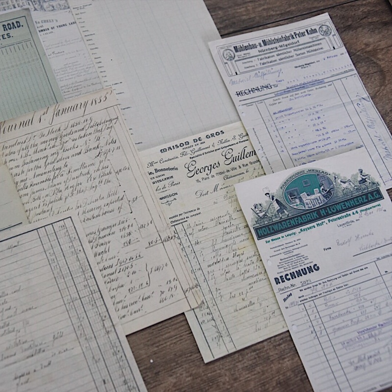 30 ark vintage gammel engelsk brevpapirkvittering retro gammel bog side grundmateriale memo pad sticker diy scrapbooking planner