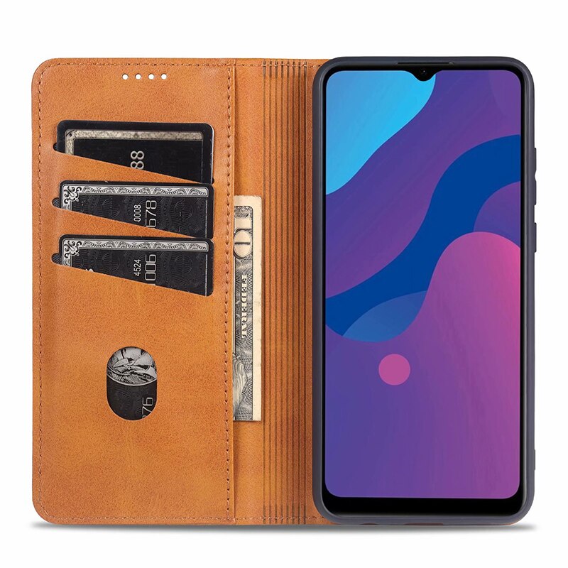 Magnetische fallen für OPPO A15 Brieftasche Abdeckung Tasche mit Tasche