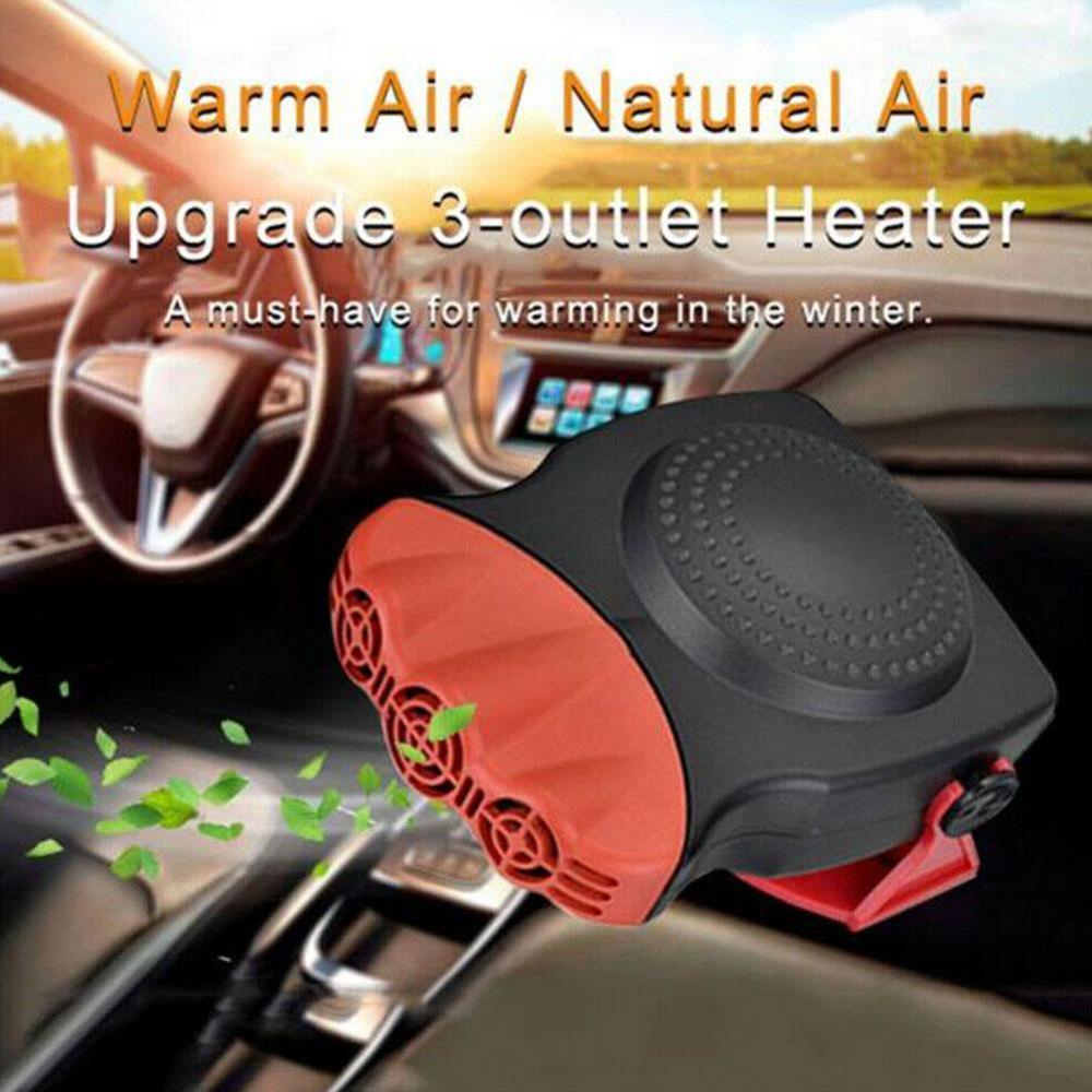 Car Heater Car Vehicle Cooling Fan Warm Heater Windscreen Demister Defroster 2 in 1 Portable Auto Car Van Heater