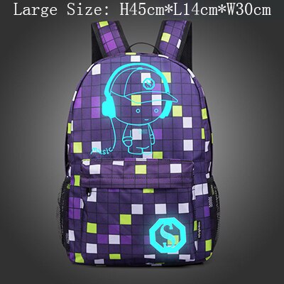 Mochilas escolares para niños mochila con estampado de estrella espacial para adolescentes, Cargador USB Ptgirl, bolsas de libros antirrobo: Large-6