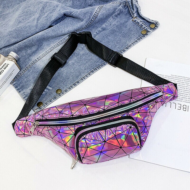 Large Bum Bag Waist Girls Women Traveling Adjustable Travel Pouch Pack: Pink