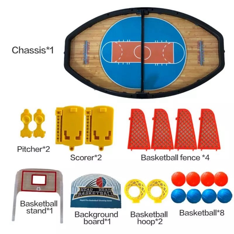 Mini juego de mesa de proyección de dedos deportivos de dos vías, cancha de baloncesto, interacción entre padres e hijos