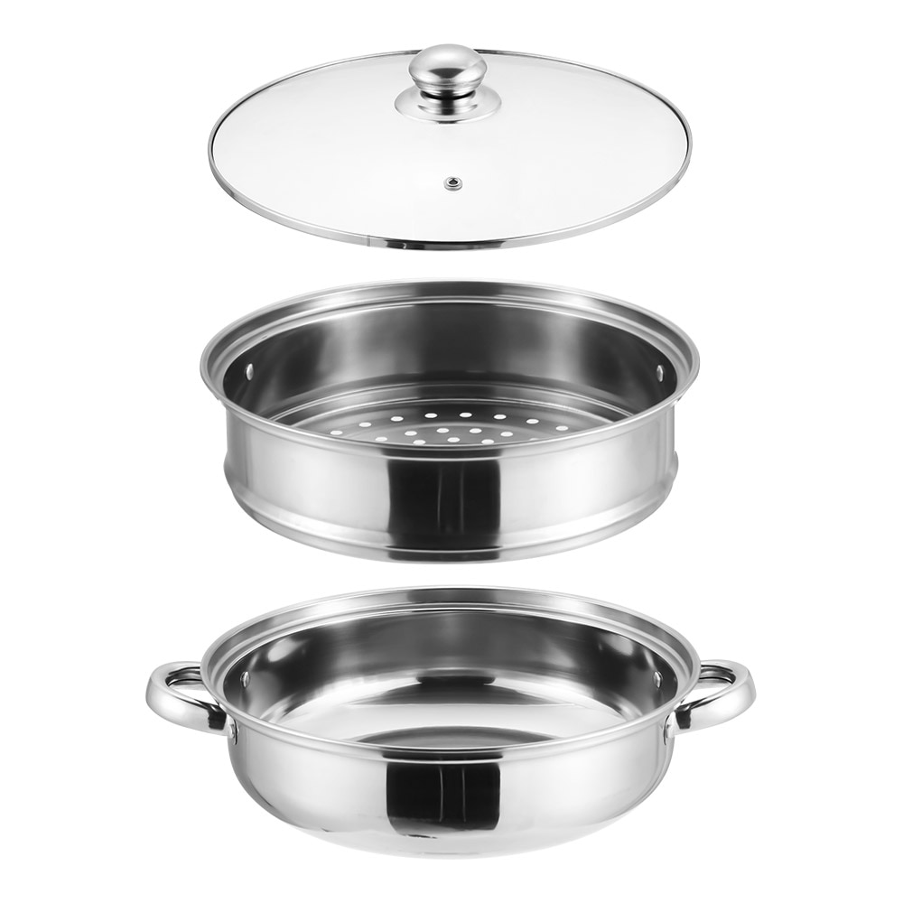 Edelstahl Dampfer Topf Dicke Doppel Schicht Suppe Topf Doppel-ohr Dampf Herde Cookerware Töpfe für Induktion Herde Gas Herde
