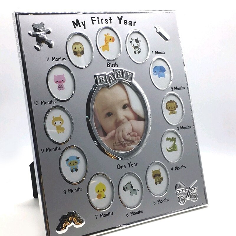 2X Kids Photo Frame My First Year Baby Kids Birthday Home Family Decoration Ornaments 12 Months Picture Frame Retail