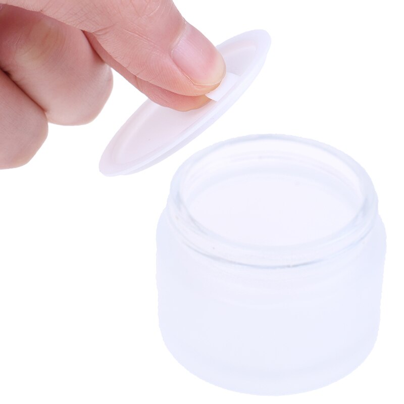 5g 10g 15g 30g 50g frostat glas tomma burkar för kräm make-up hudvårdsbehållare påfyllningsbara flaskor kosmetisk förpackning