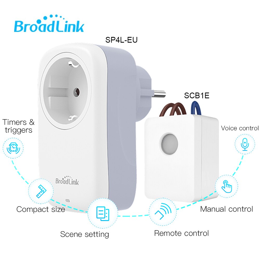 Broadlink SP4L Eu Smart Socket Met Nachtlampje Timing Controle, Bestcon SCB1E Wifi Draadloze Afstandsbediening Workon Alexa Googlehome