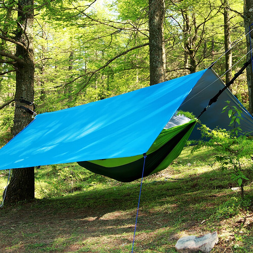 Multifunctionele Luifel Waterdicht Tarp Vochtbestendige Pad Schaduw Tent Tuin Zonnescherm Outdoor Camping Hangmat Regen Zon Onderdak