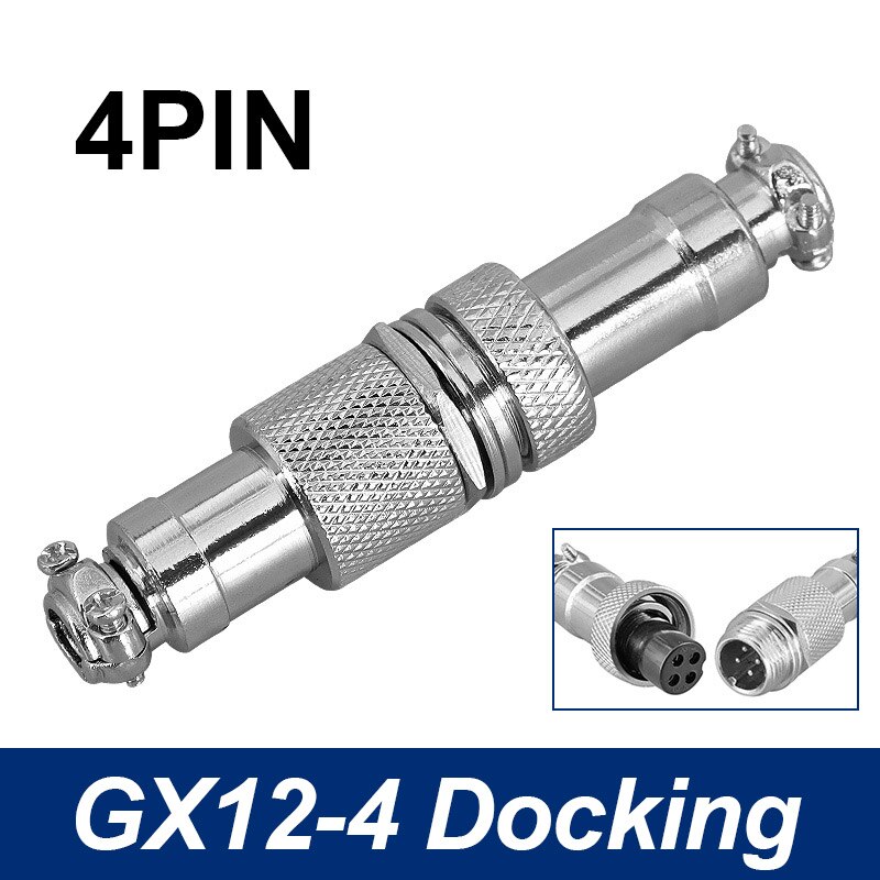 GX12 Aviation connector push pull circular plug 2pin3pin4pin5pin6pin 5A 125v Male-Female M12 butt connectors: 4 pin