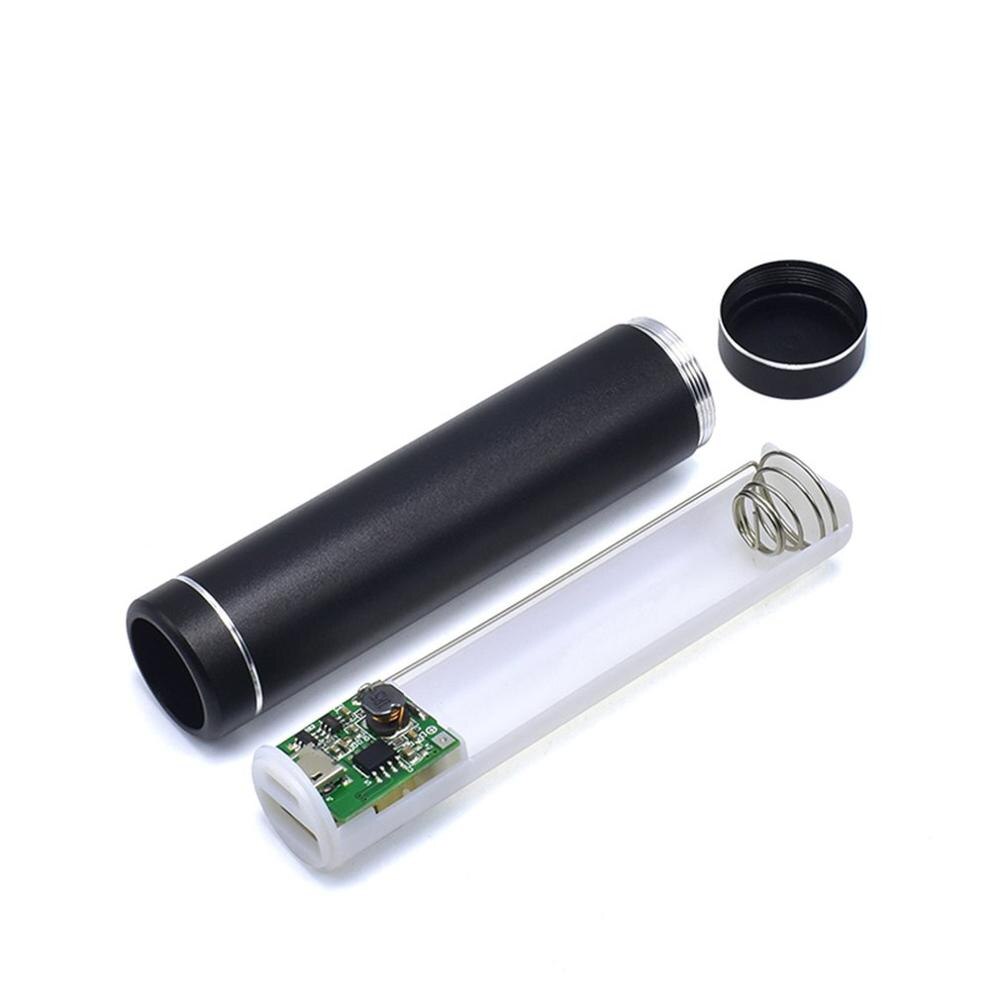 wielobarwność przenośne etui na Powerbank DIY 1x18650 Powerbank obudowa uchwyt baterii z Port ładowania usb: czarny