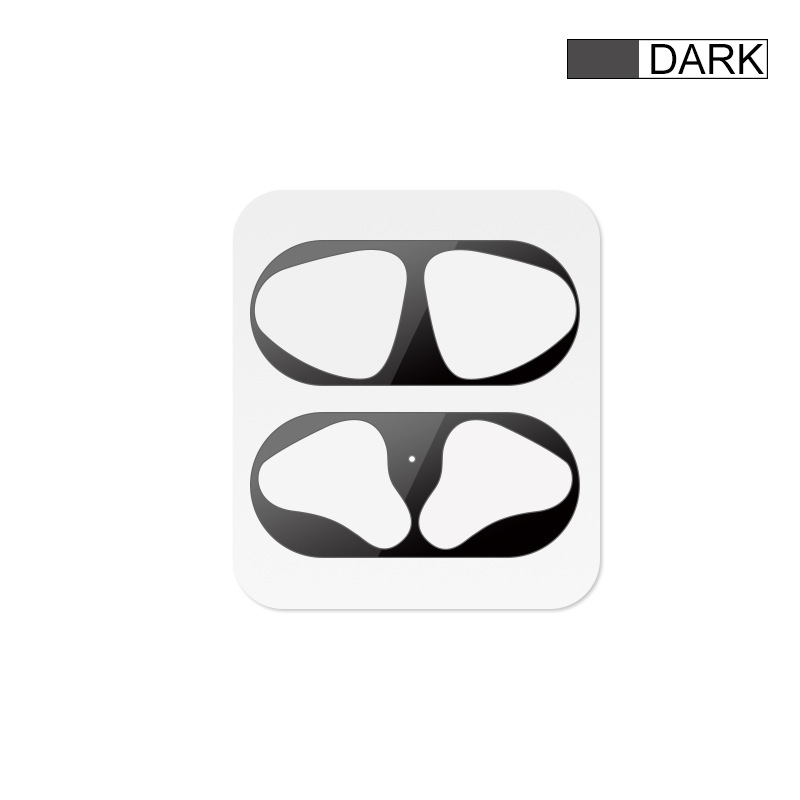 Metalen Dust Guard Voor Airpods Sticker Apple Skin Accessoires Case Opladen Box Protector Voor Airpods 2 Air Pods Airpods2 Decal: Black