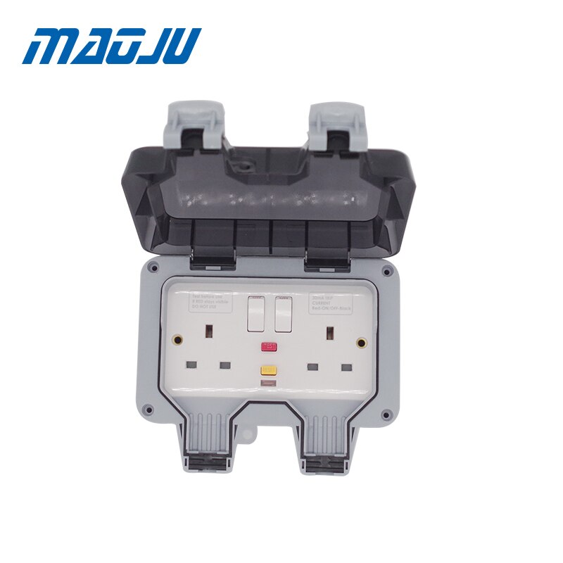 Uk British Plug 13A Leakage Protection Plug Rcd Socket outdoor Waterproof Socket Enclosure: Default Title