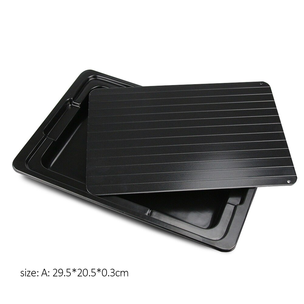 2pcs Fast Defrost Tray Fast Thaw Meat Fish Sea Food Quick Defrosting Plate Board Tray Kitchen Gadget Tool: 29.5x20.5x0.3cm
