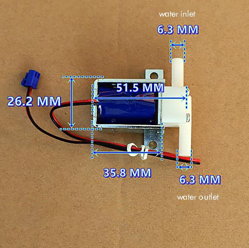 Válvula solenoide en miniatura normalmente cerrada DC12V 0.24A, válvula de agua electromagnética bidireccional de dos posiciones para máquina de café