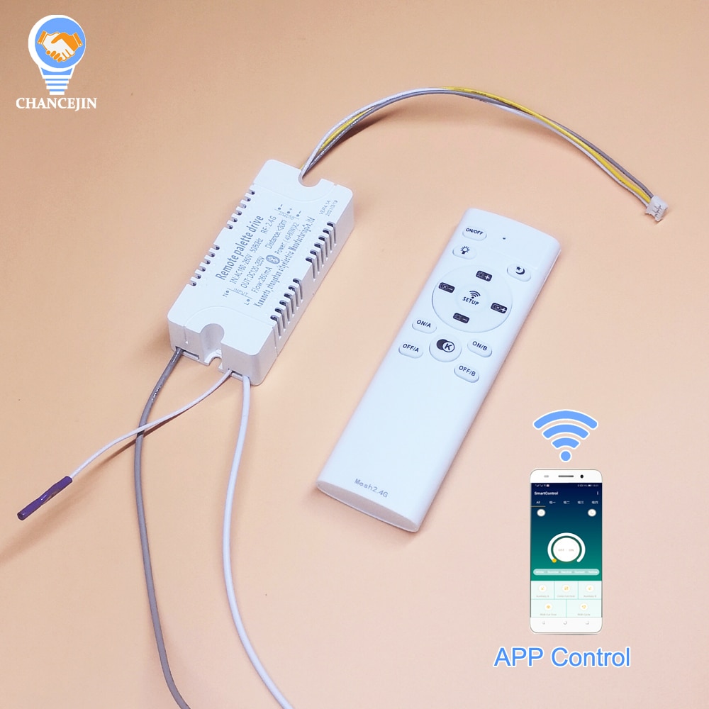 App Controle Led Transformator Dimbare & Kleur Verwisselbare Led Driver 2.4G Remote Lamp Adapter Voor Kroonluchter Plafondlamp Downlight