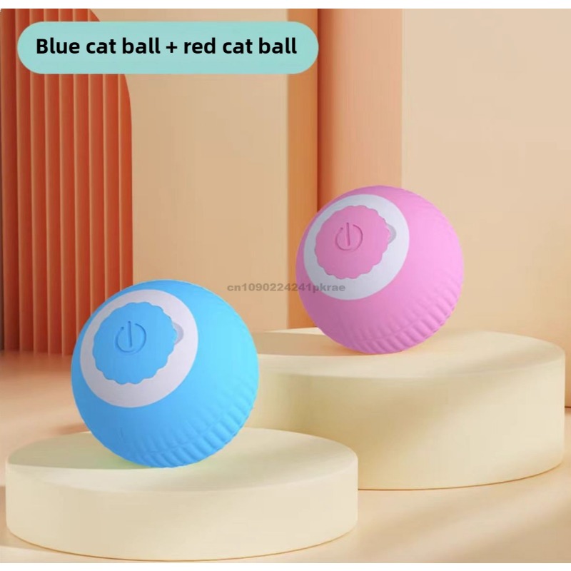 Interactief kattenspeelgoed, automatische rollende bal met staart, oplaadbaar interactief speelgoed voor huisdieren, intelligente muis voor katten