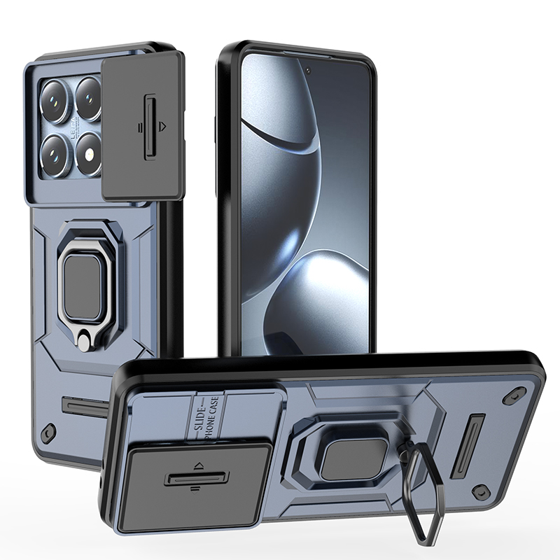Stoßfeste Rüstungs-Metallringhülle für Xiaomi 15T Pro 5G 14T 13T MI15T Xiao Mi 15t Mi14t Strong Cover: Marineblau / Xiaomi 14T Pro