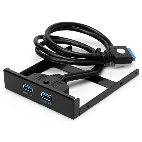 Usb 3.0 frontpaneel hub 2 -poorts uitbreidingssleuf 20- pins naar usb 3.0- beugelkabel voor computer-pc