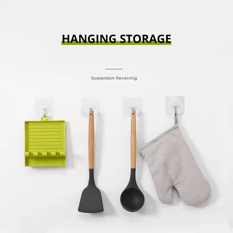 1Pc Keuken Spatel Rek Pot Deksel Rek Planken Aanrecht Schop Lepel Plank Soep Pad Zet Soep Lepel Eetstokjes Houder