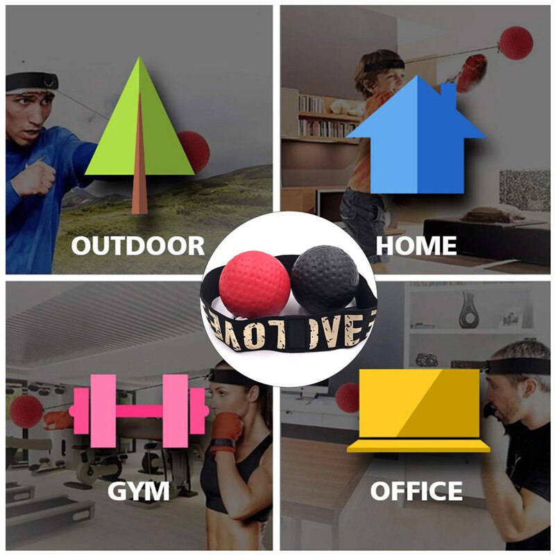Bola de socos para boxe com reflexo e velocidade, bola para treinamento de reação para boxe sanda muay thai treinamento de mão e olho reação força