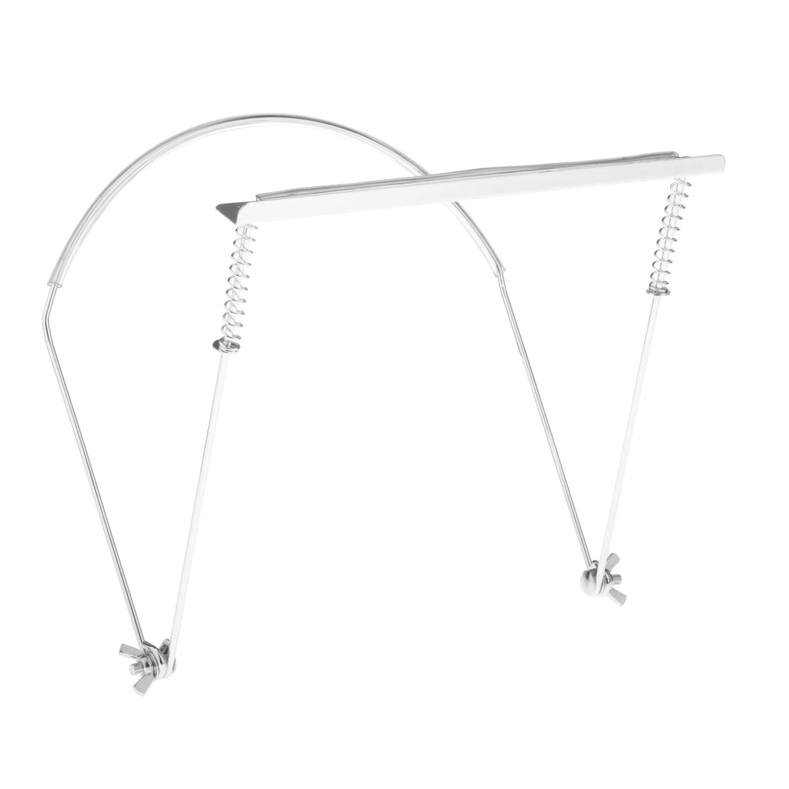 Nybegynner bærbar enkel munnspill nakkeholder justerbar munn orgelstativ munnspill harpehylle metall stål: Sølv til 24 skrog