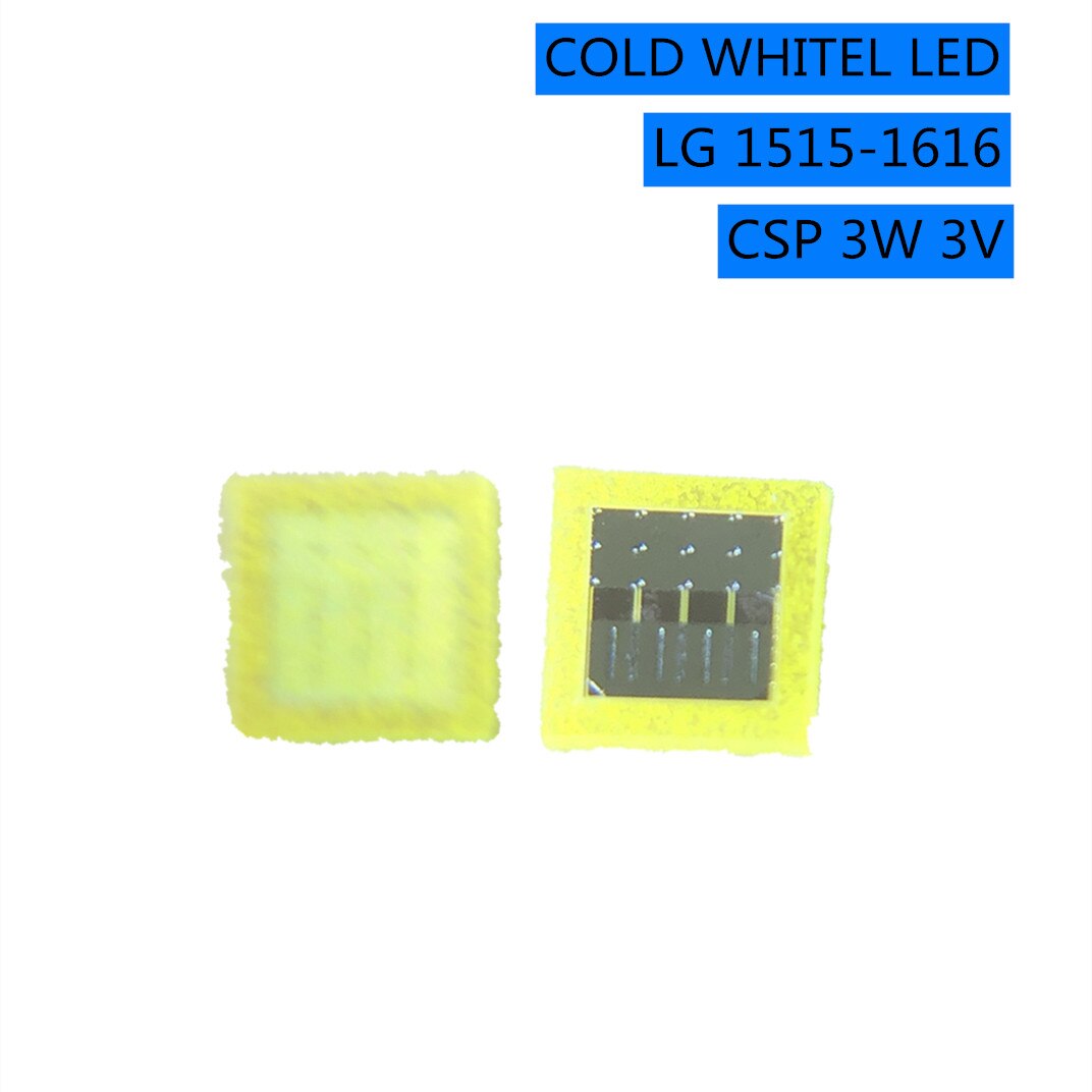 100pcs For LG Innotek LED LCD Backlight TV Application LED Backlight 3W 3V CSP 1515 1616 Cool white for TV Application