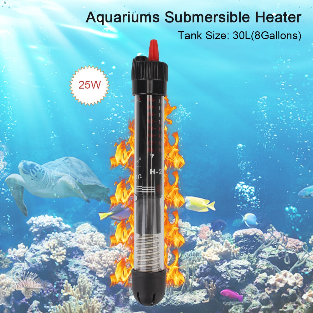 View of Fish Tank Water Heating EU 220v-240v 25W Submersib... - Grandado