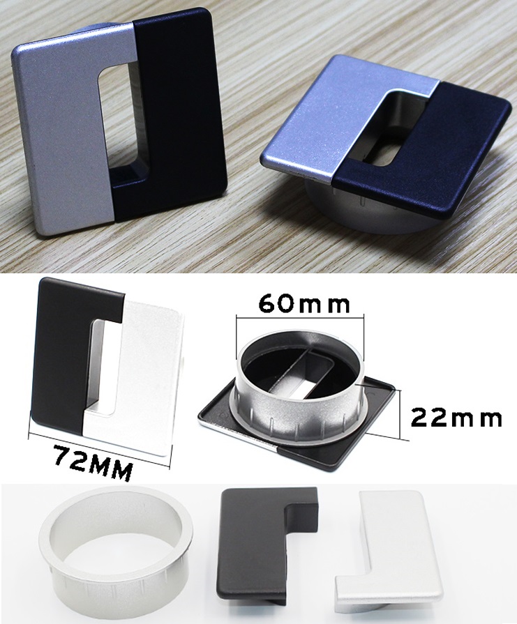 2Pcs/Lot Premintehdw ABS Table TV Cabinet Desk Wire Cable Grommet Wire Hole Cover