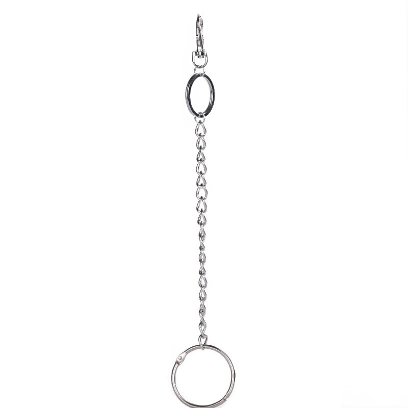 Guld silver bälte kedja lång metall nyckelring rock byxor hipster för byxa jeans nyckelring unisex hip hop smycken tillbehör: A2