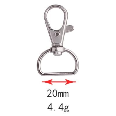 5 stk metallposer stropp spenner hummer lås krage karabinkrok diy nøkkelring bag del tilbehør: 20mm 4 d 4 spenne
