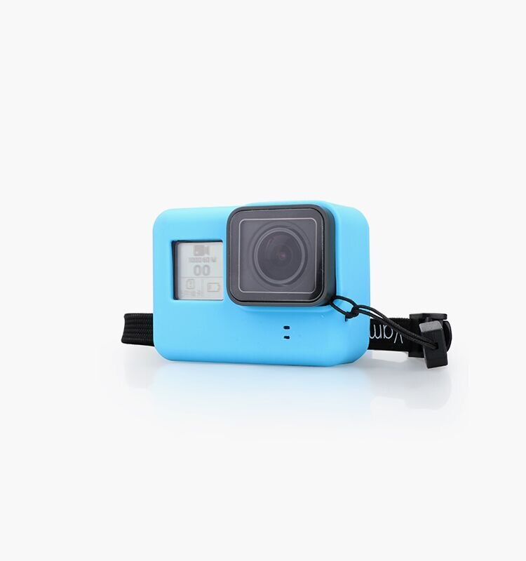 Vopon für Gopro Held 7 Schwarz 6 5 Zubehör Farbe Weiche Silikon fallen Abdeckung für Gopro Held 7 6 5 schwarz Sport Kamera VP629: VP629-Blau-VP211