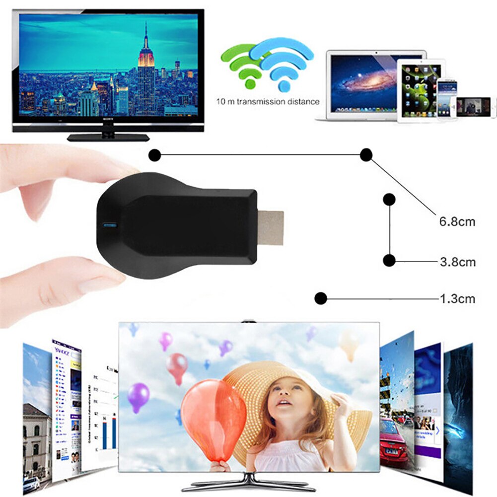 1080P Wireless WiFi Display TV Dongle Chromecast Receiver HDMI TV Stick for DLNA Miracast for AnyCast M2 Plus for Airplay