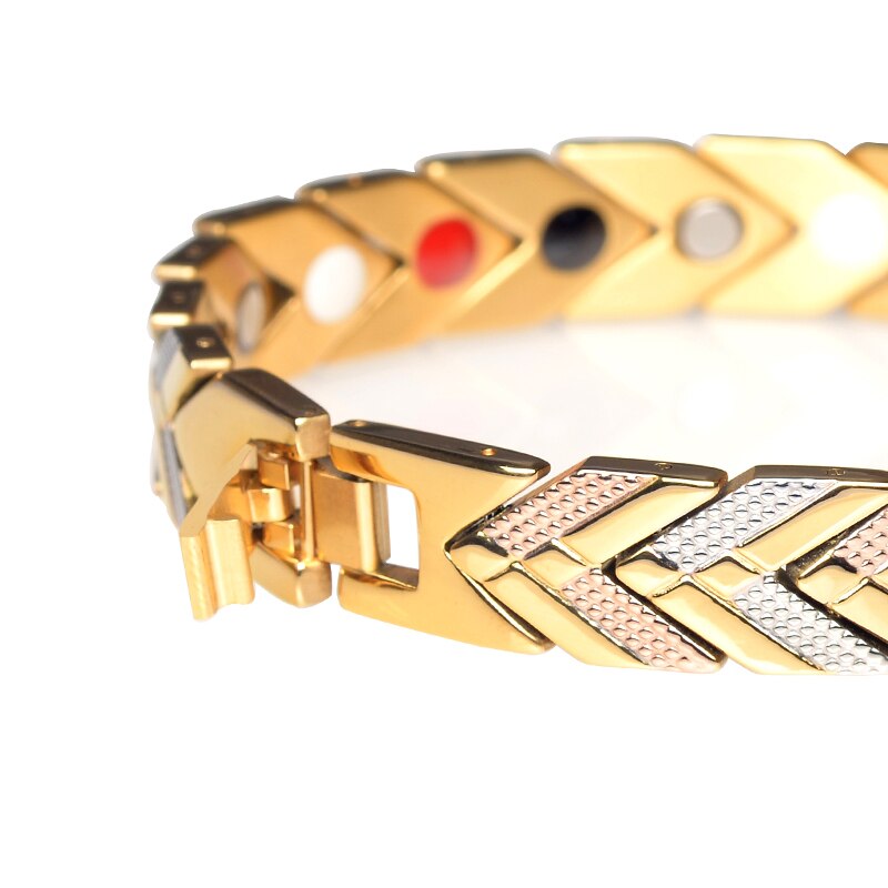 Petite grenouille Bracelet sain thérapie magnétique en acier inoxydable Bracelets énergétiques Bracelets chaîne en or femmes bijoux de