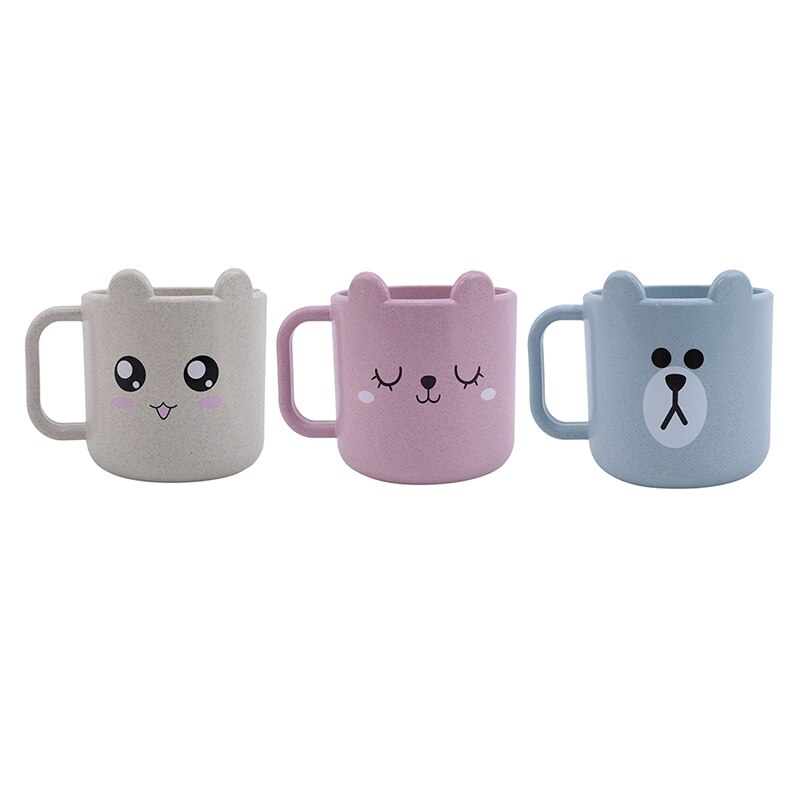 Taza de leche con asa para niños y bebés, taza de desayuno, taza para el hogar, taza de entrenamiento de dibujos animados