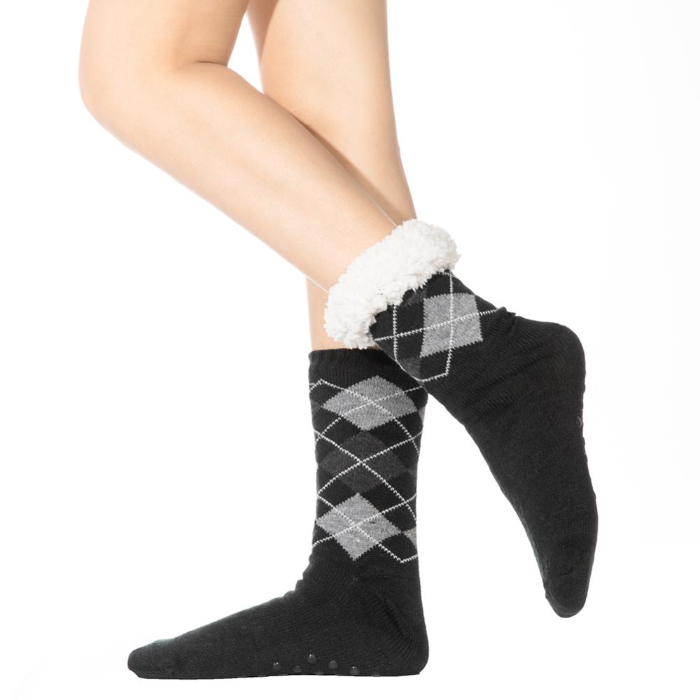 FRALOSHA Nowy4para długi piętro skarpetki męskie domu pantofel męskie zimowe ciepłe rozmyte antypoślizgowe pantofel skarpetki świąteczne