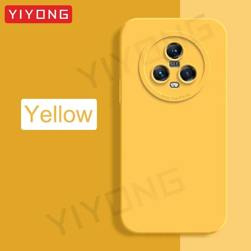Magic5 Pro Case YIYONG Silky Soft Liquid Silicone Cover For Huawei Honor Magic 5 Lite 6 Pro 5G Magic6 Shockproof Phone Cases: Neoprene / Yellow