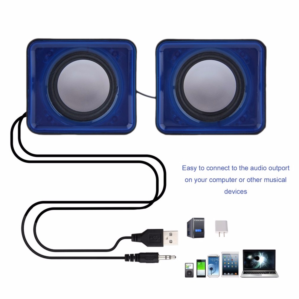 Portable USB 2.0 Multimedia Desktop Computer Notebook Mini Speaker Music Home Theater Party Speaker 3.5mm Jack