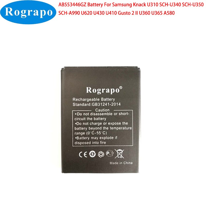 Batería AB553446GZ de 1000mAh, para Samsung Knack U310, SCH-U340, SCH-U350, U620, U430, U410 Gusto 2 II, U360, U365, A580, nueva
