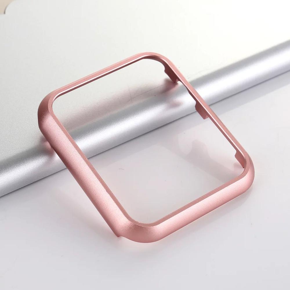 Bedst til apple watch serie 5 beskyttende etui 44mm 40mm metalur etui til iwatch 5 4 3 2 1 38mm 42mm beskyttende cover shell: Rose guld / Til 42mm