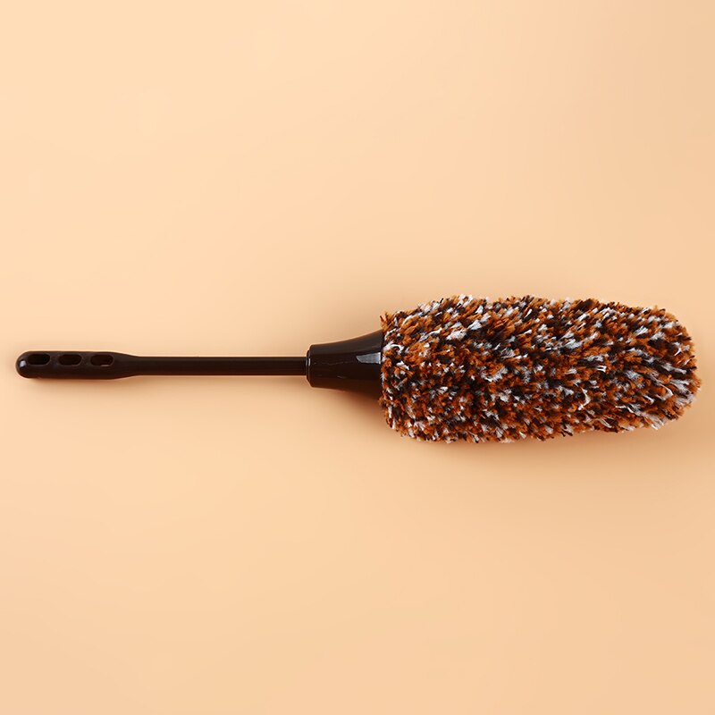 Microfiber Duster Brush Extendable Hand Dust Cleaner Anti Dusting Brush Home Air-condition Car Furniture Cleaning Tool: brown