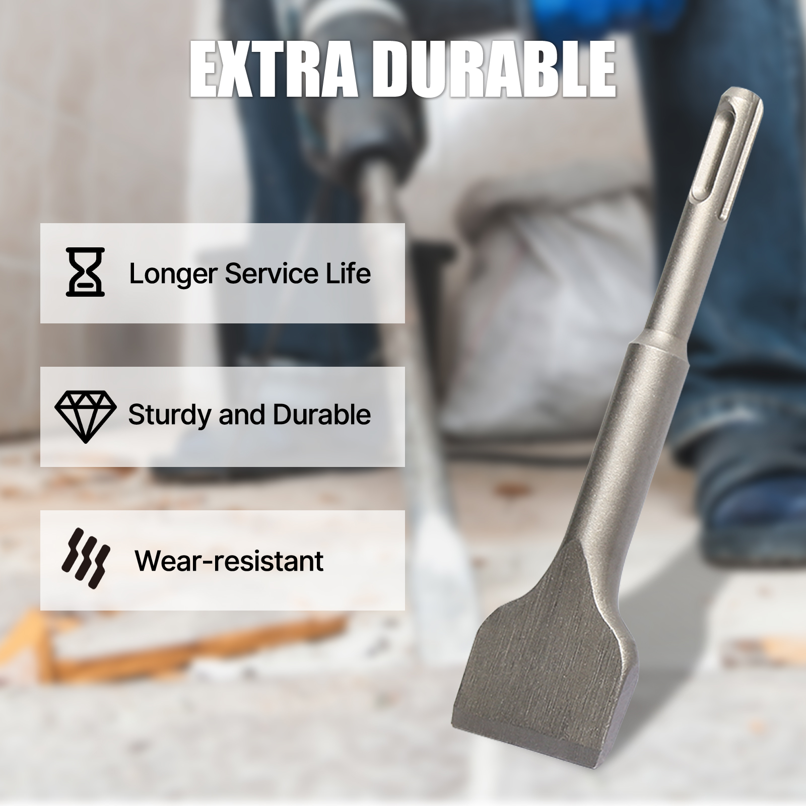 SDS PLUS Schacht Elektrische Hamer Metselwerk Punt Groef Platte Beitel Gereedschap Muur Rock Boor Voor Tegel Cement Beton Baksteen Steen